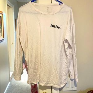 Aerie real soft oversized  “babe” shirt size S